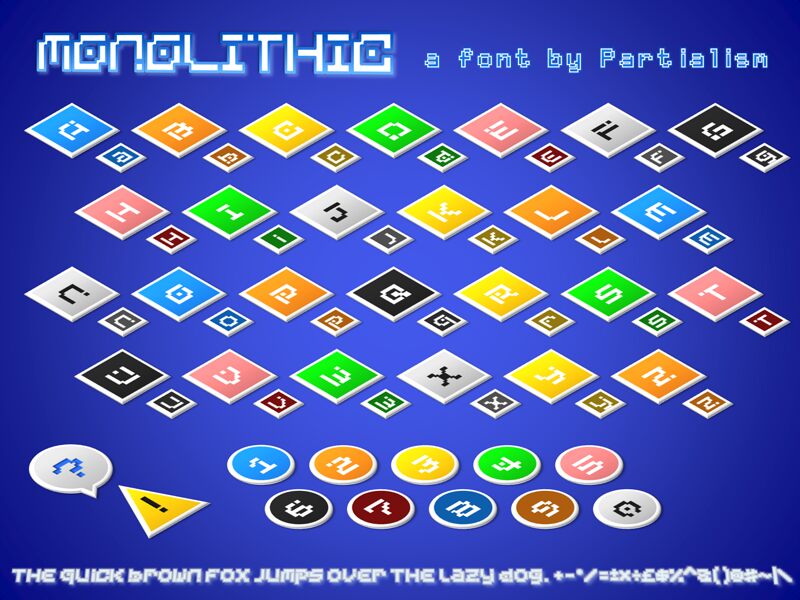 Monolithic — Prezentace písma