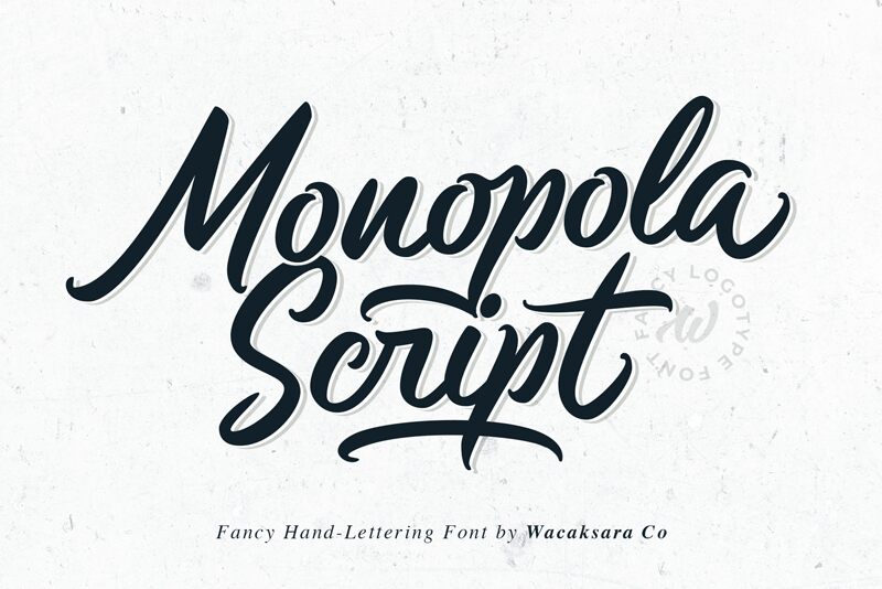 Monopola Script Czcionka