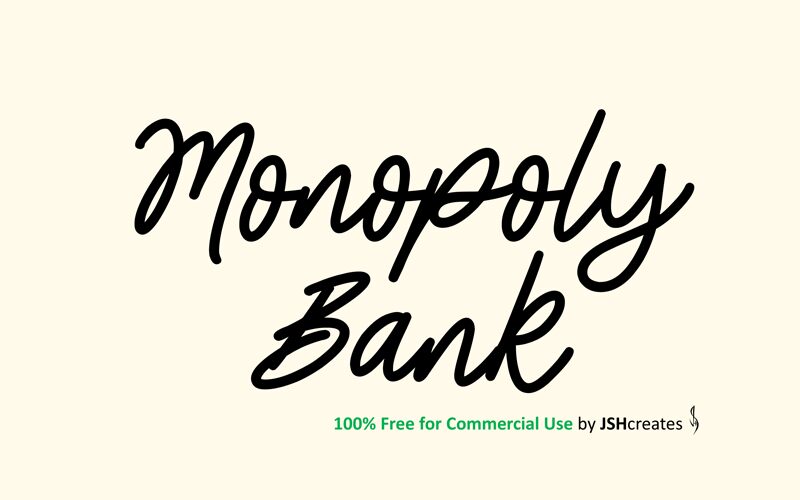 Monopoly Bank 字体