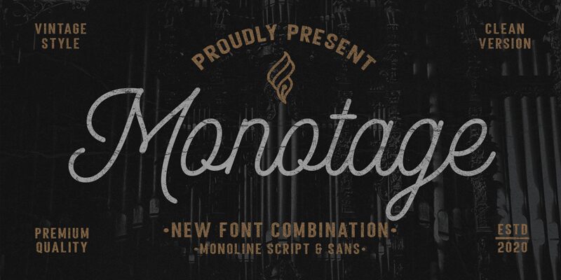 Monotage Schriftart