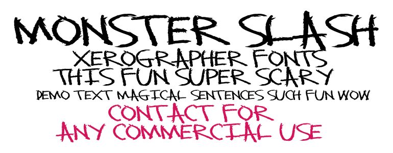 MonsterSlash Czcionka