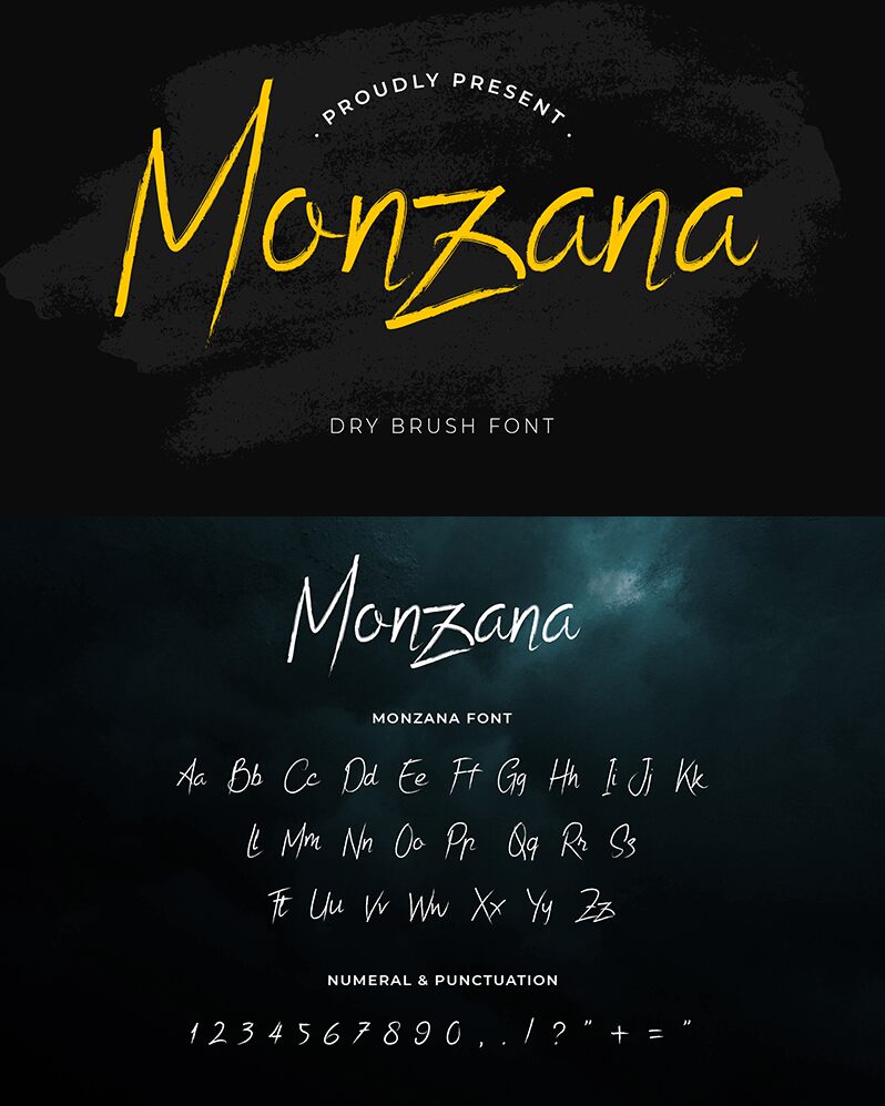 Monzana الخط