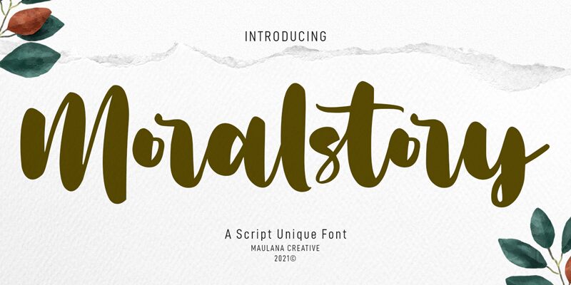 Moralstory Schriftart
