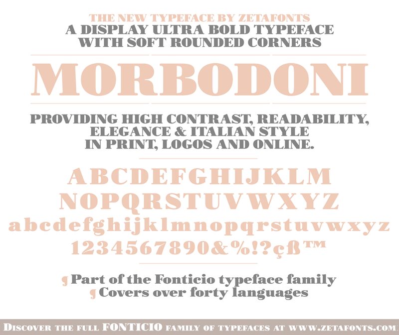 Morbodoni Schriftart