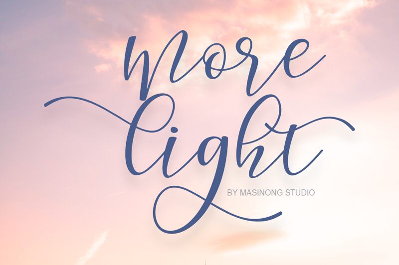 morelight script Schriftart