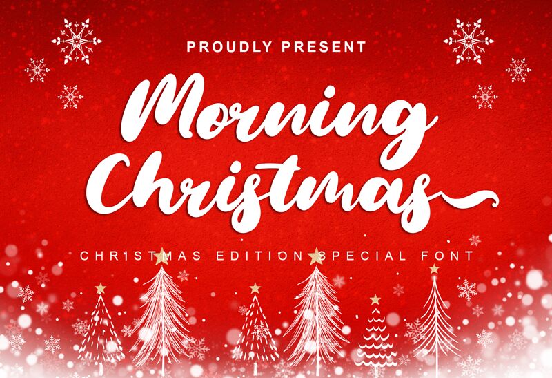 Morning Christmas Brush Schriftart