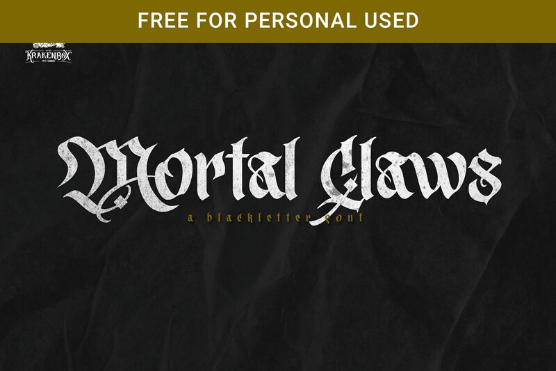 Mortal Claws Czcionka