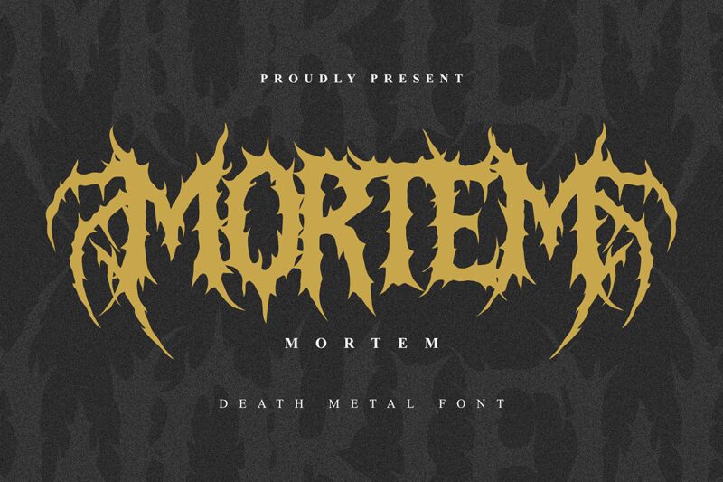 Mortem Regular — Prezentace písma