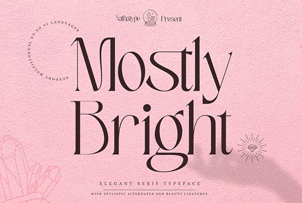 Mostly Bright Czcionka