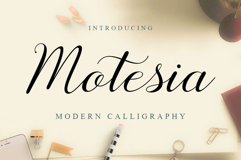 Motesia Script Carattere