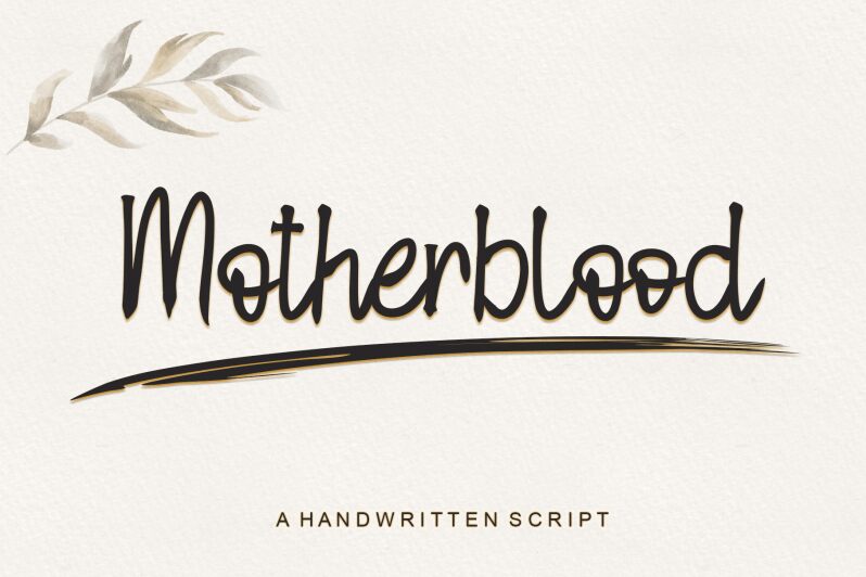 Motherblood Schriftart