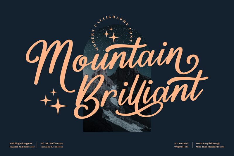 Mountain Brilliant Schriftart