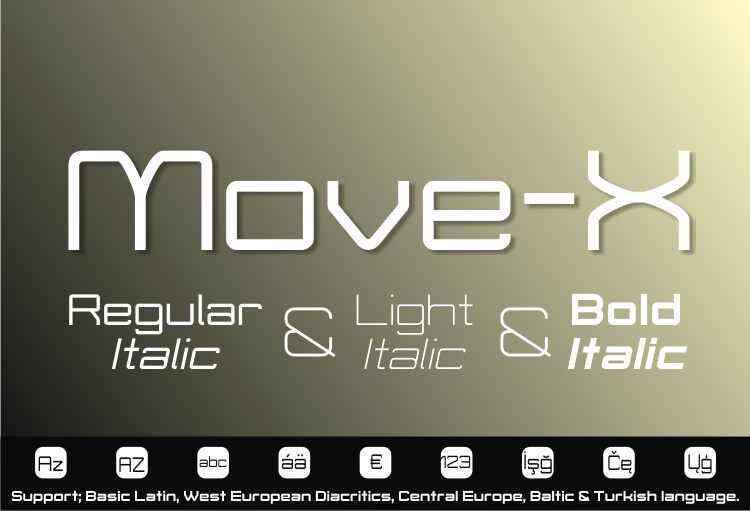 Move-X Czcionka