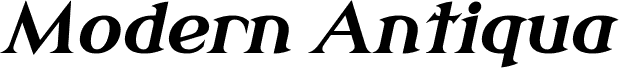 Modern Antiqua Bold Oblique