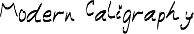 Ukážka písma Modern Caligraphy