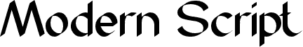 Попередній перегляд шрифту Modern Script