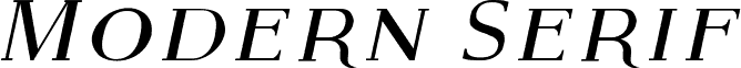 Modern Serif Italic