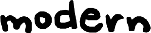 Preview of the modern font