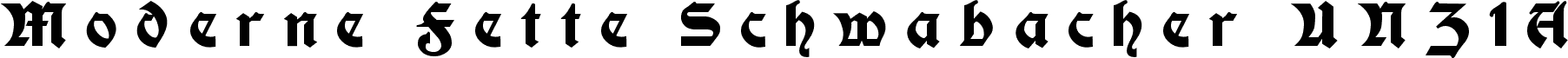 Moderne Fette Schwabacher UNZ1A Italic
