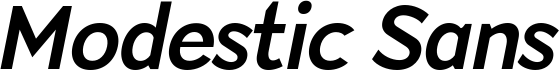 Modestic Sans Bold Italic