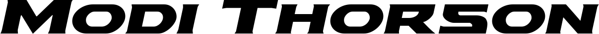 Podgląd czcionki Modi Thorson Expanded Italic