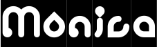 Preview of the monica-inverse font