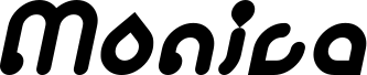 Preview of the monica Italic font