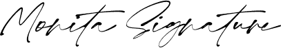 Попередній перегляд шрифту Monita Signature PERSONAL USE Regular Italic
