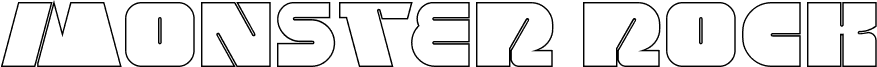 Vorschau der Schriftart MONSTER ROCK-Hollow