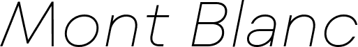 Mont Blanc-Trial Thin Italic