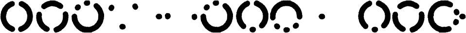 Preview of the Morseircle code font