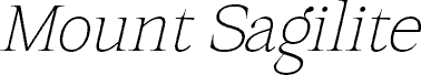 Mount Sagilite Thin Italic