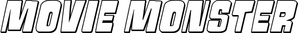 Podgląd czcionki Movie Monster 3D Italic