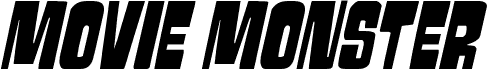 Podgląd czcionki Movie Monster Condensed Italic
