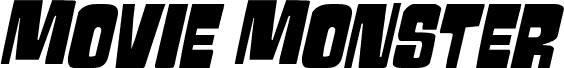 Podgląd czcionki Movie Monster Staggered Italic