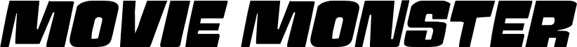 Podgląd czcionki Movie Monster Wide Italic