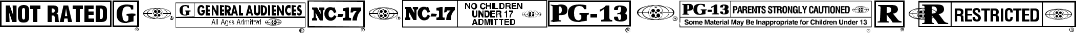 Preview of the MovieRatingsAndFormats font