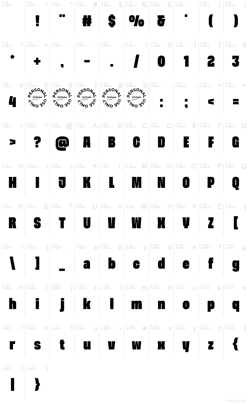 Latin de base - Table de caractères