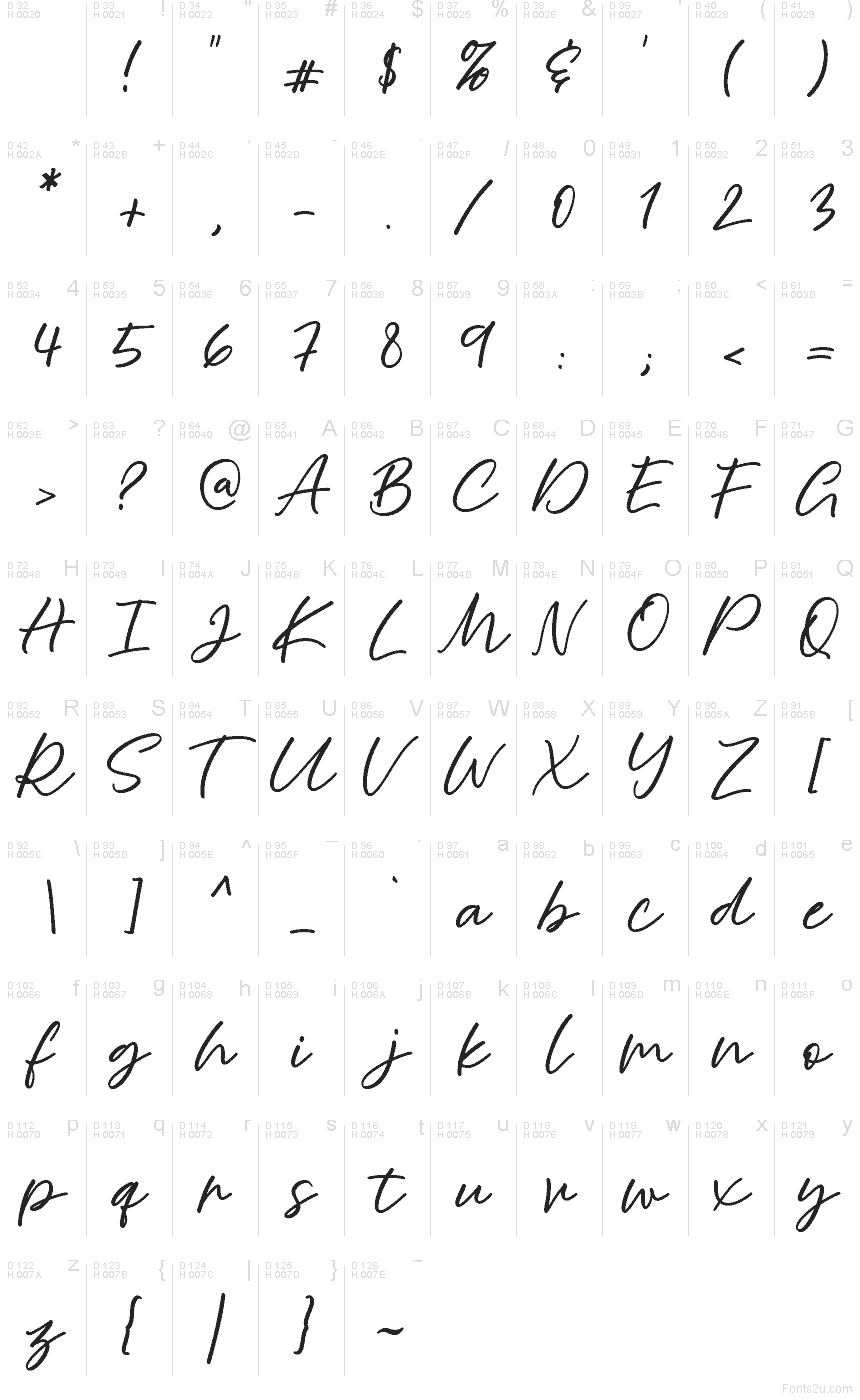 Latin de base - Table des caractères