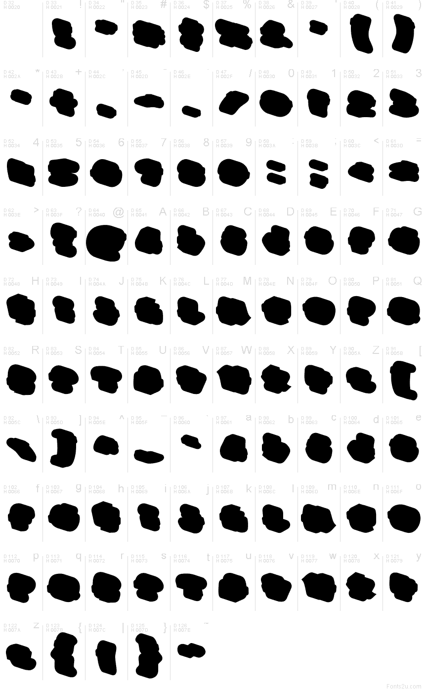 Latino di base - Mappa caratteri