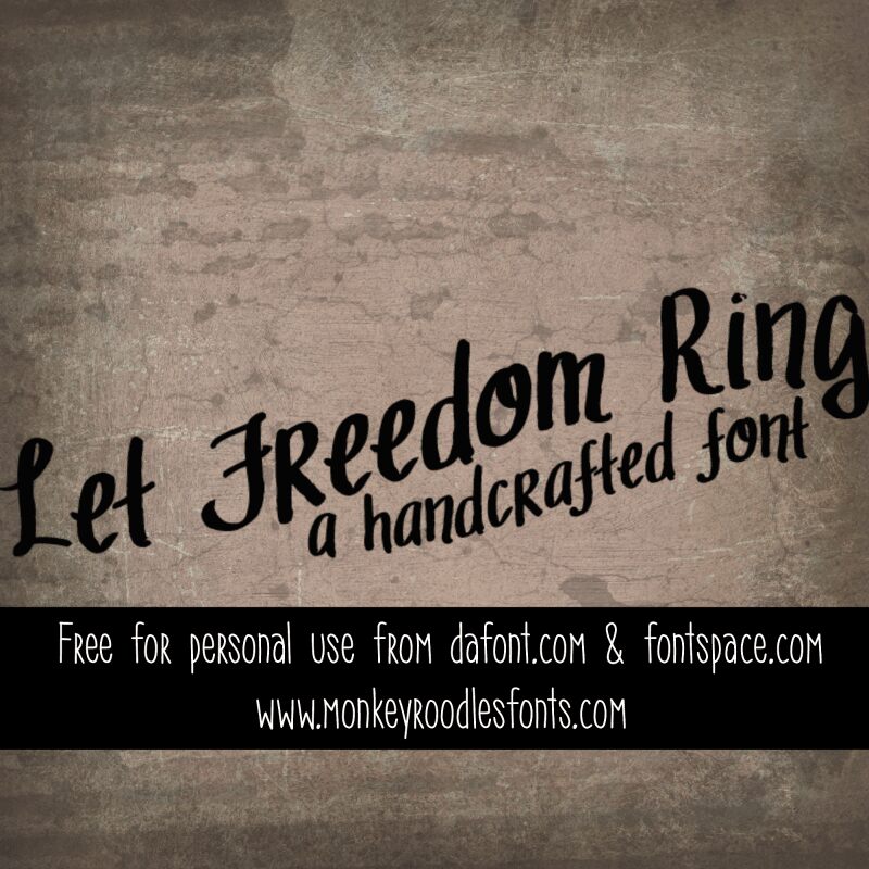 MRF Let Freedom Ring Schriftart