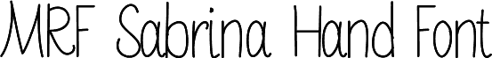 MRF Sabrina Hand Font