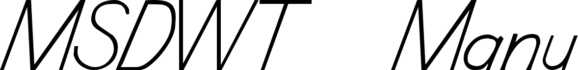 MSDWT Manu font