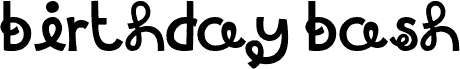 Preview of the MTF Birthday Bash font