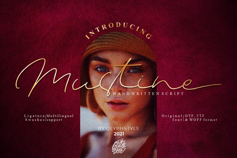 Mustine Schriftart