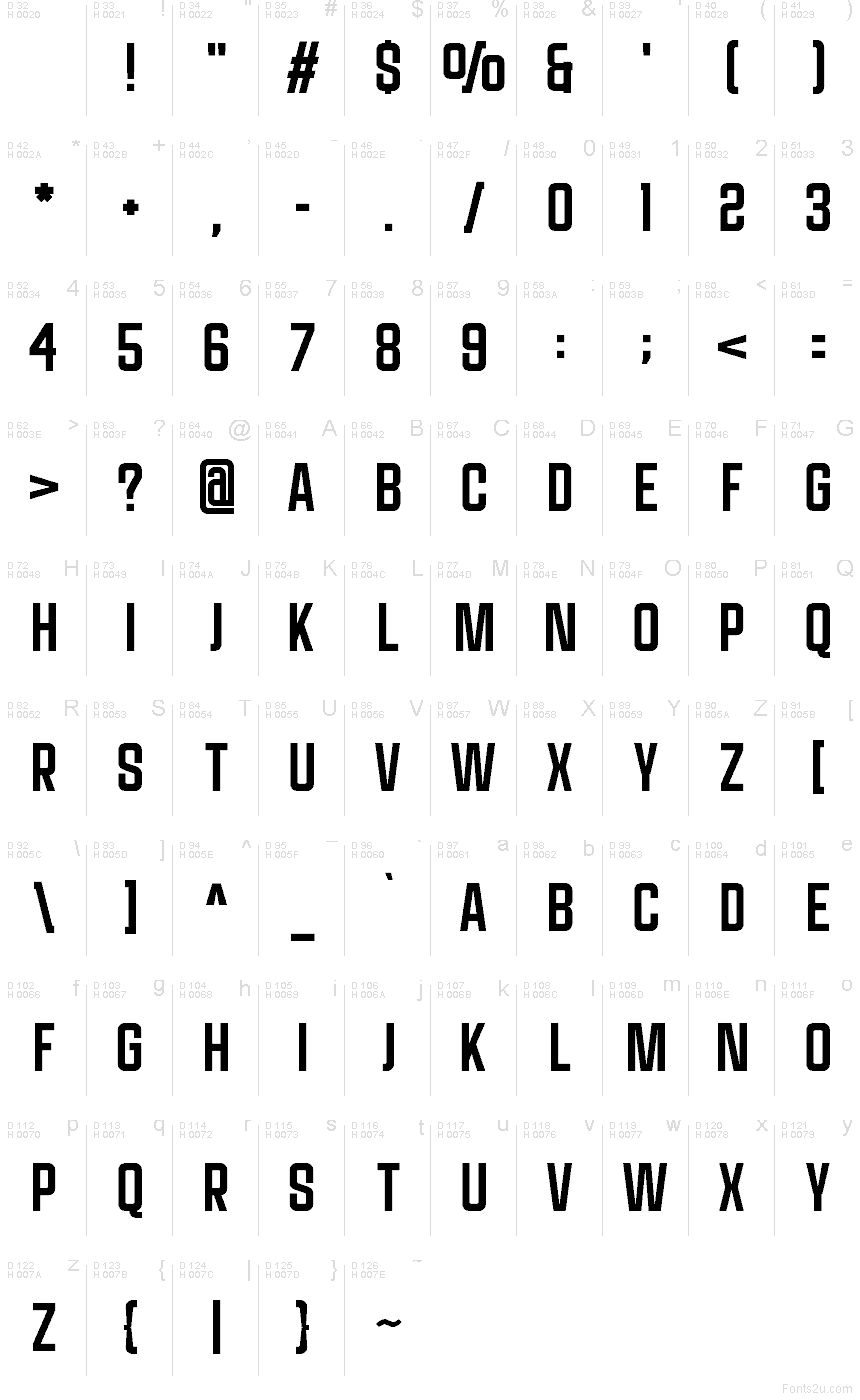 Latin de base - Table des caractères