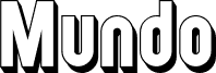 Preview of the Mundo Hollow Regular font