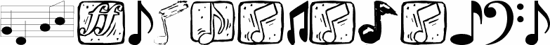 Preview of the Musicelements font