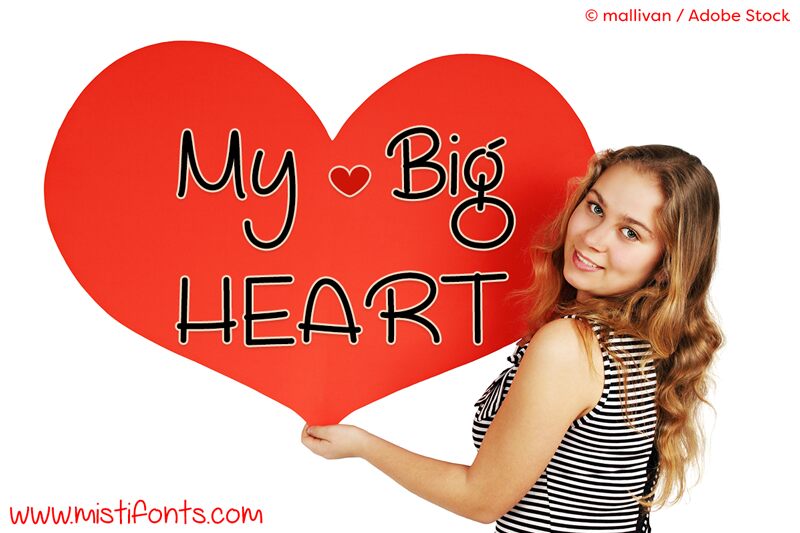 My Big Heart Czcionka