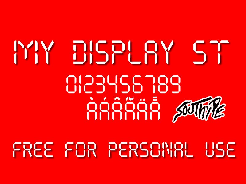 My Display St Schriftart